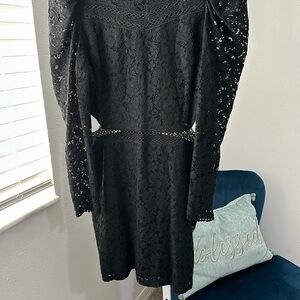 Lace Short Dress Side Openings Elegant Dress Express